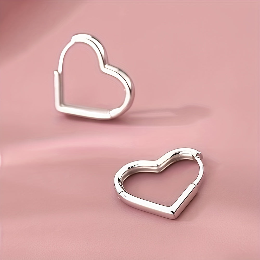 Molly | Gold Heart Earrings in Stainless Steel