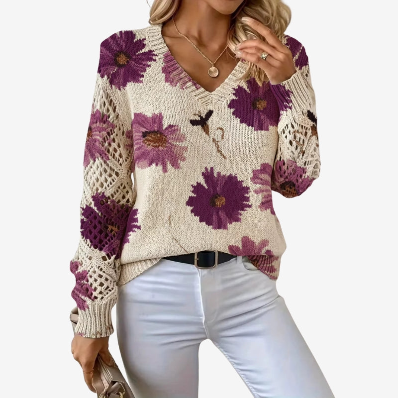 Long Sleeve V Neck Jumper