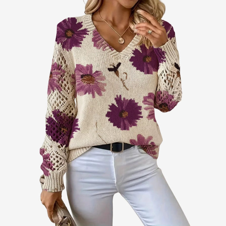 Long Sleeve V Neck Jumper