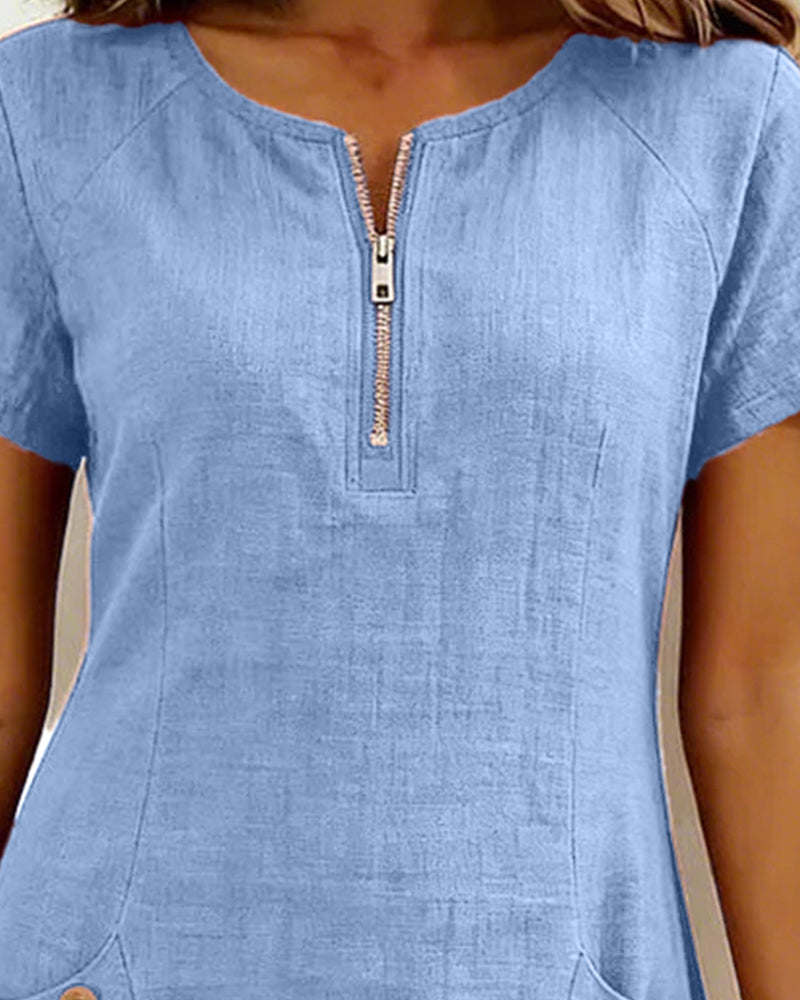 MARGOT| A-LINE ZIP-POCKET DRESS