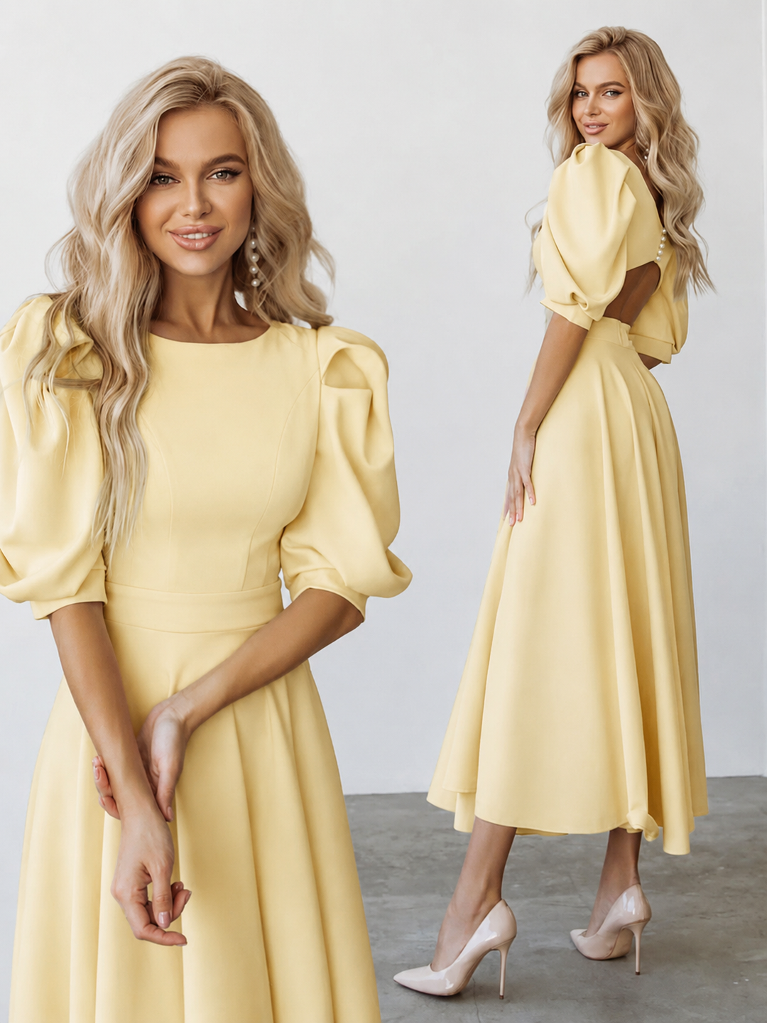 ELEANOR | ELEGANT MIDI OCCASION DRESS