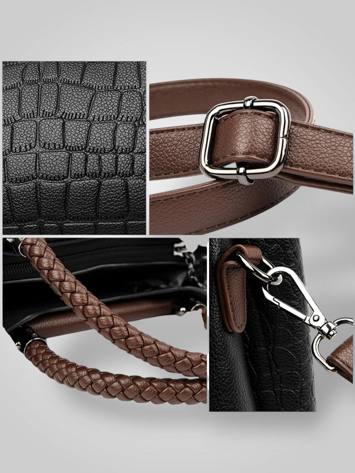 Faux Leather Bag with Adjustable Strap