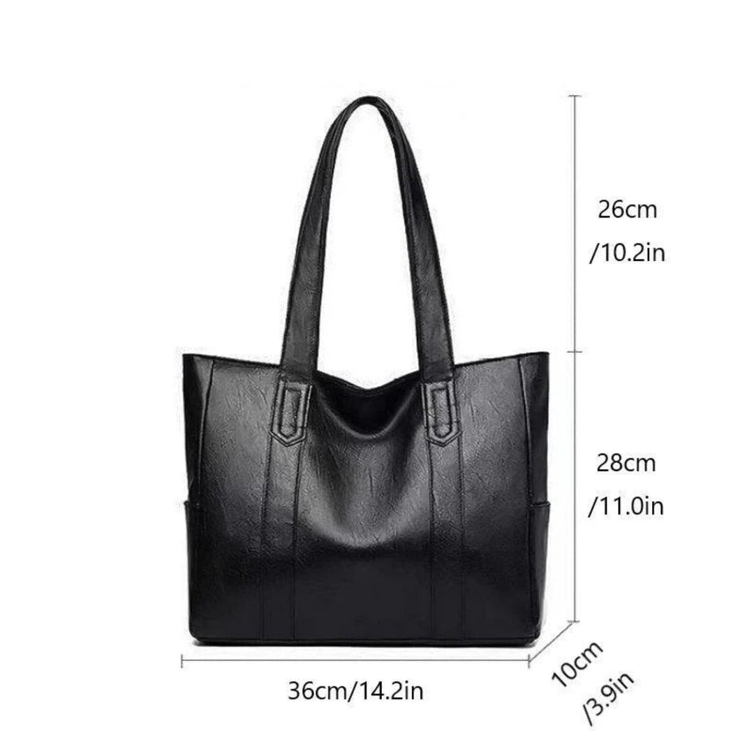 Vintage-Style Leather Bag with Pocket Organiser