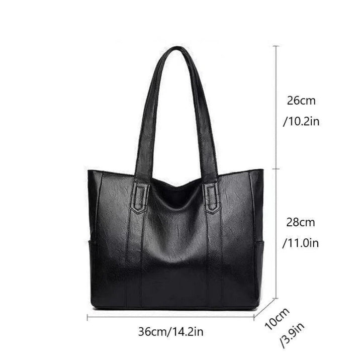 Vintage-Style Leather Bag with Pocket Organiser