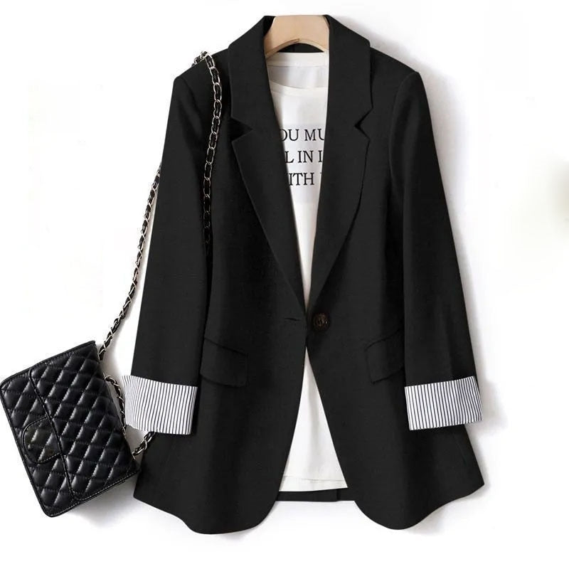 CATHERINE | TAILORED ONE-BUTTON BLAZER WITH LAPEL COLLAR
