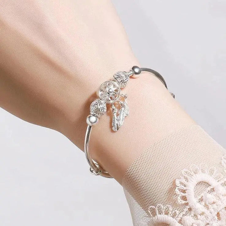 Una | Silver Dreamcatcher Bangle