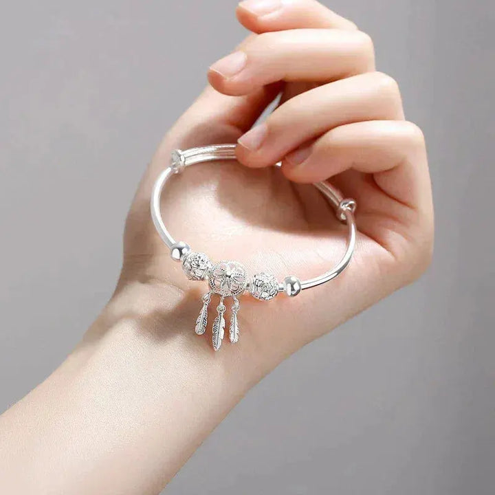 Una | Silver Dreamcatcher Bangle