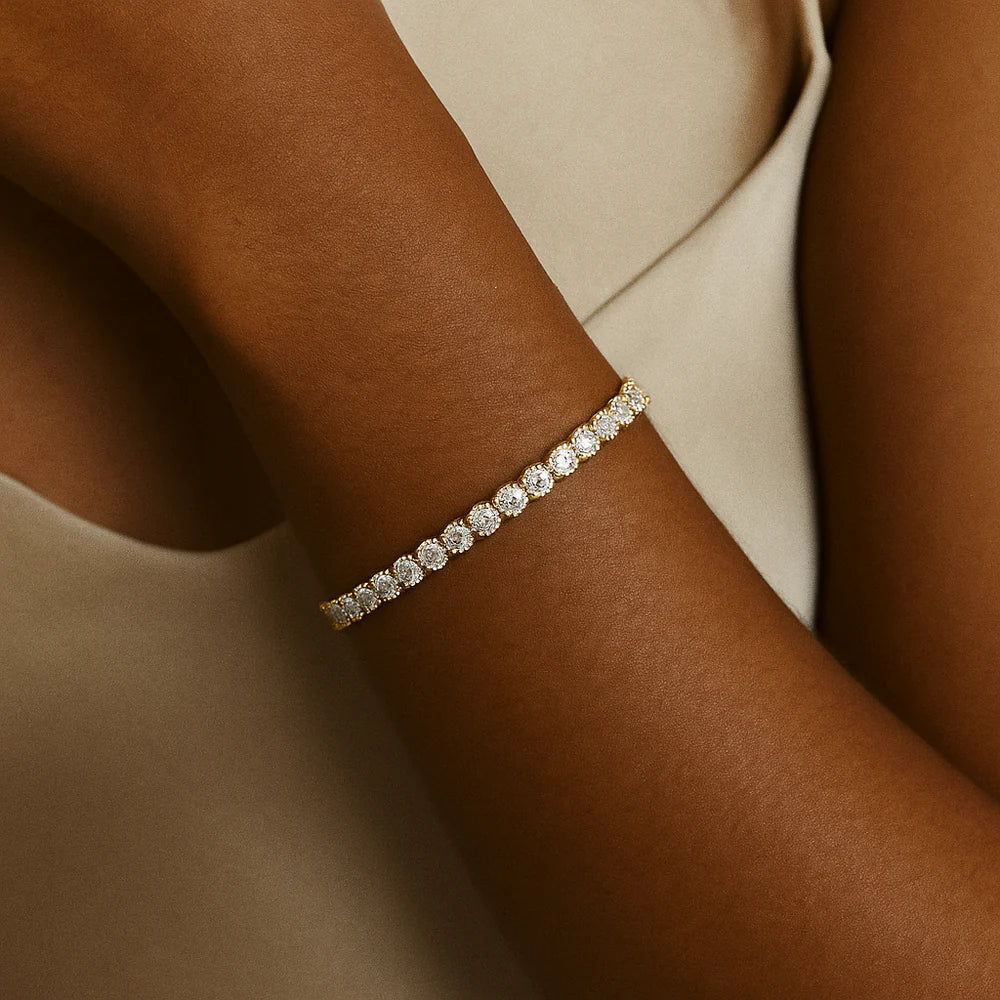 Venetia | Gold Moissanite Tennis Bracelet