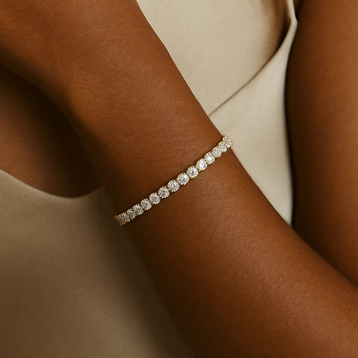 Venetia | Gold Moissanite Tennis Bracelet