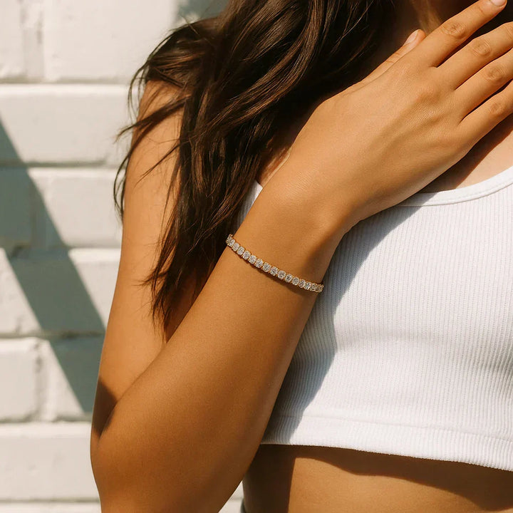 Venetia | Gold Moissanite Tennis Bracelet
