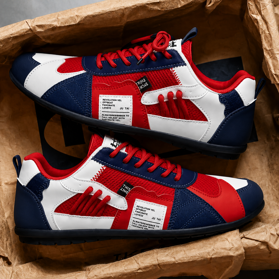 ALASTAIR | RETRO COLOUR-BLOCK TRAINERS