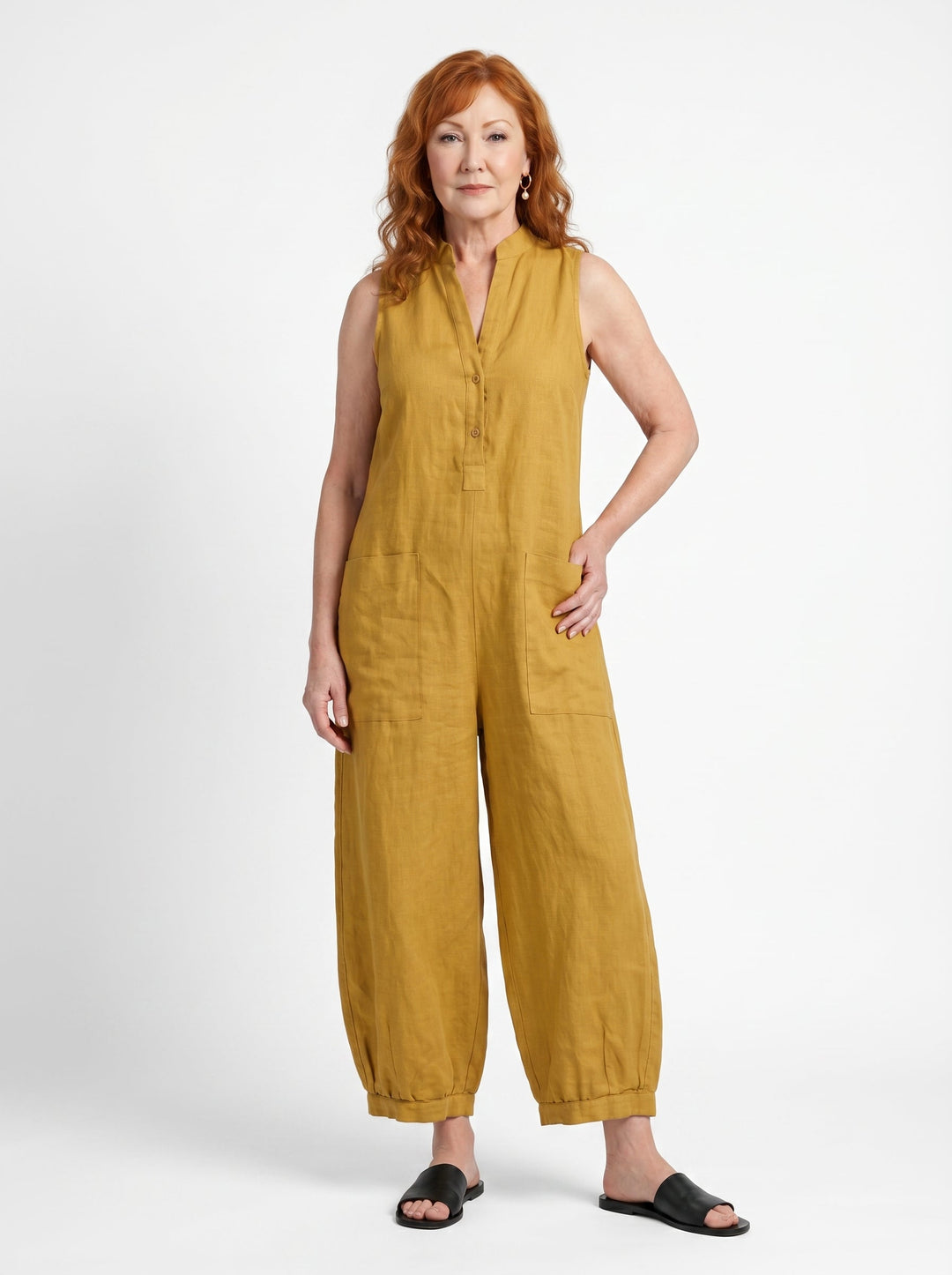ORLAITH | SLEEVELESS WIDE-LEG JUMPSUIT
