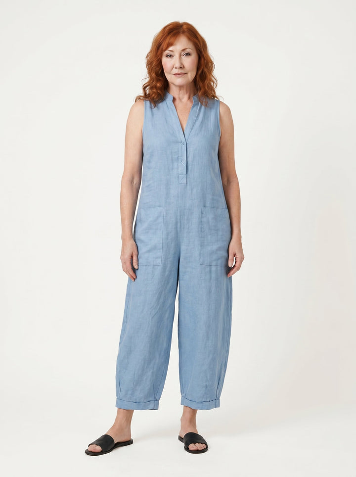 ORLAITH | SLEEVELESS WIDE-LEG JUMPSUIT