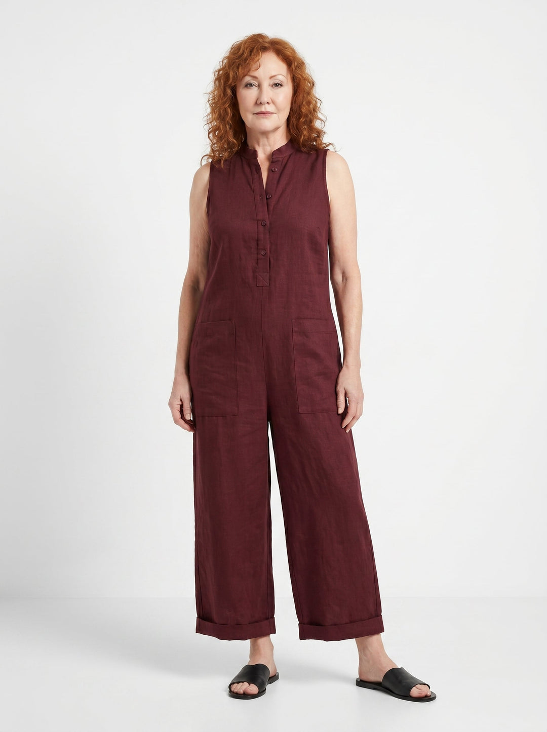 ORLAITH | SLEEVELESS WIDE-LEG JUMPSUIT