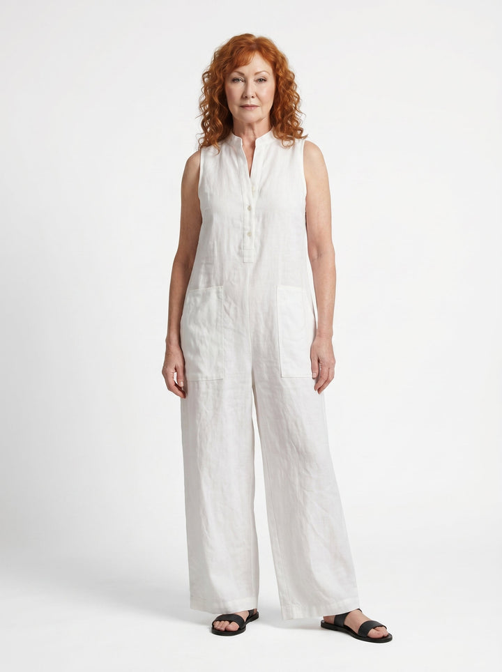 ORLAITH | SLEEVELESS WIDE-LEG JUMPSUIT
