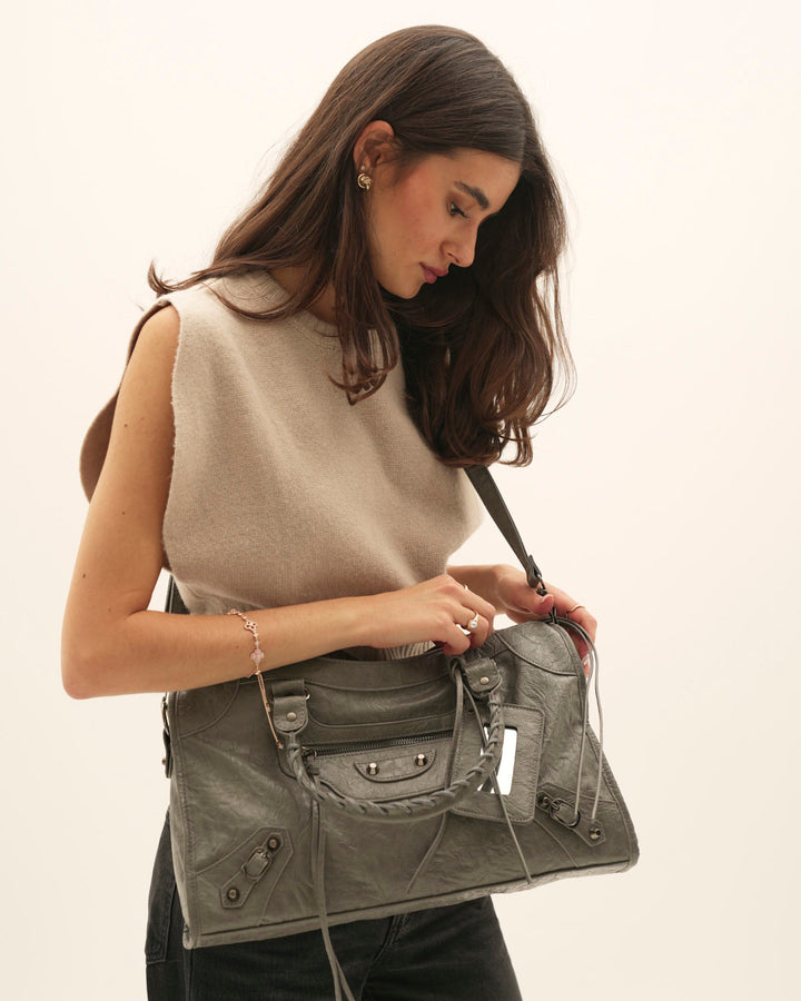 Leather Carryall Bag with Adjustable Strap