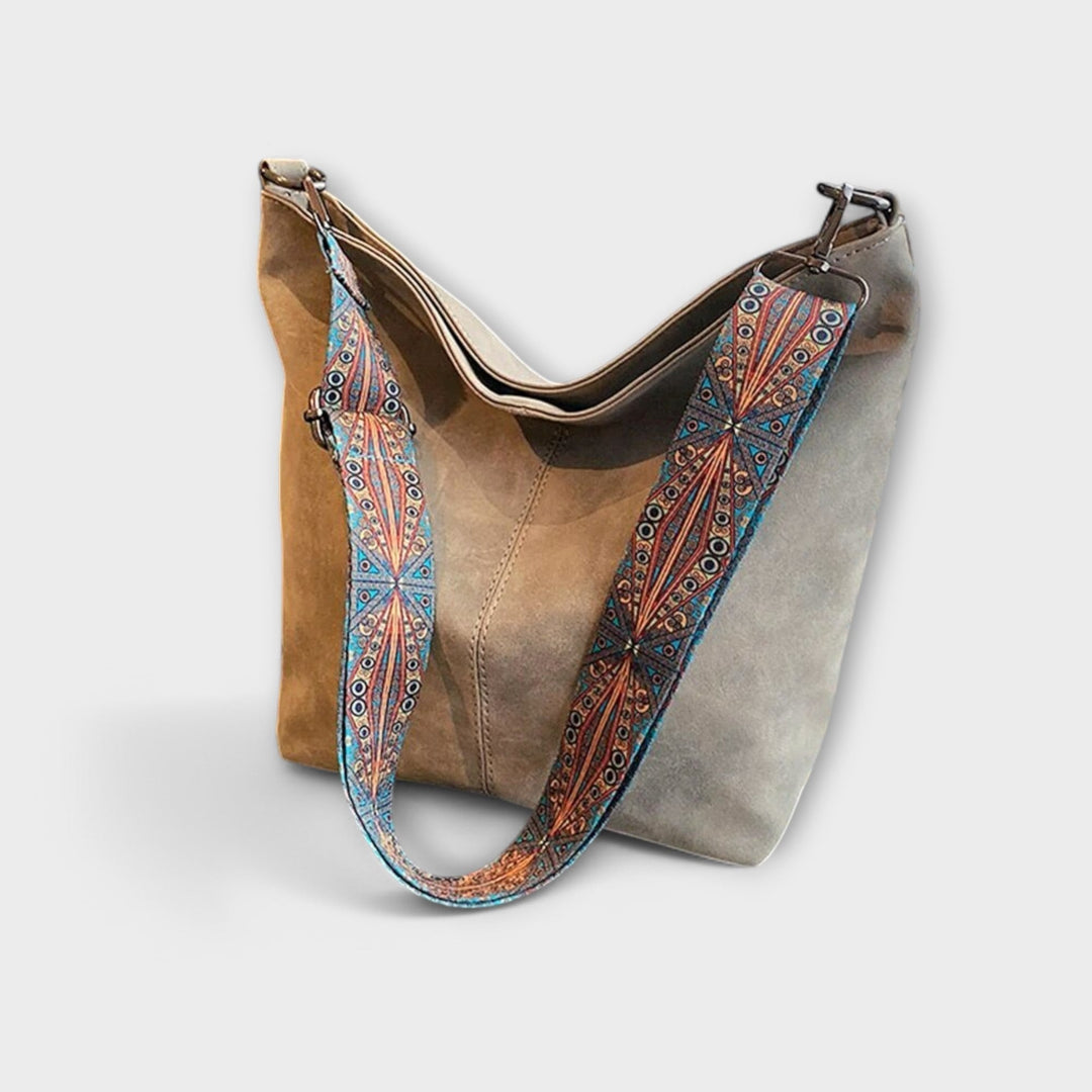 Vintage-Style Handbag with Multiple Pockets