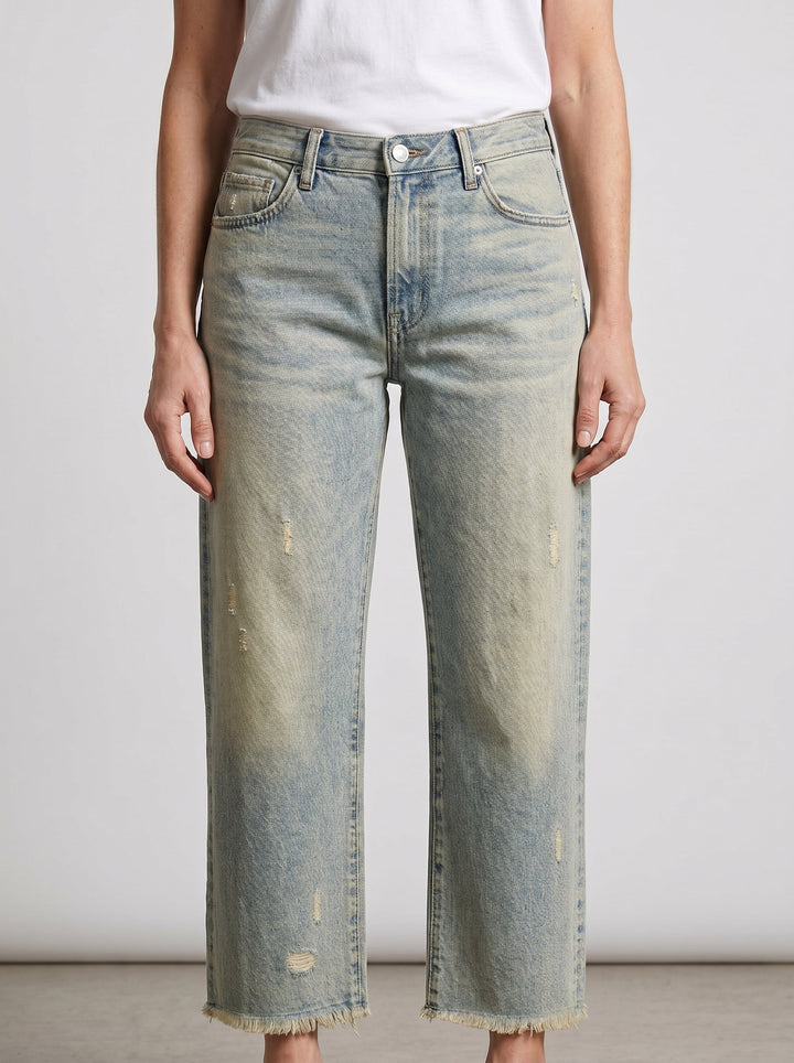 AILÍS | RETRO CROPPED STRAIGHT JEANS