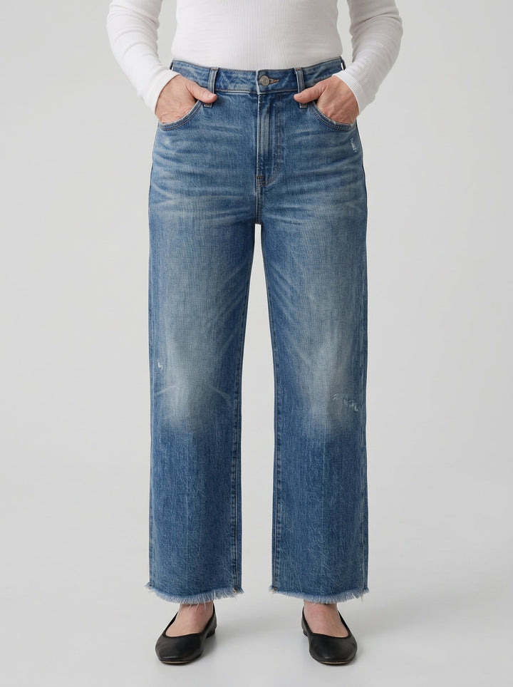 AILÍS | RETRO CROPPED STRAIGHT JEANS