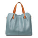 Litchi-Grain Leather Handbag with Adjustable Strap