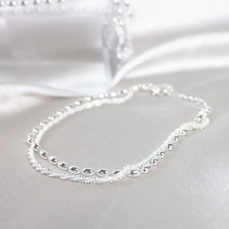 Lavinia | Silver Bracelet Set with Zirconia Stones