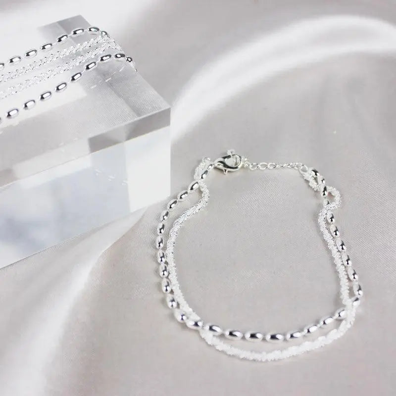 Lavinia | Silver Bracelet Set with Zirconia Stones