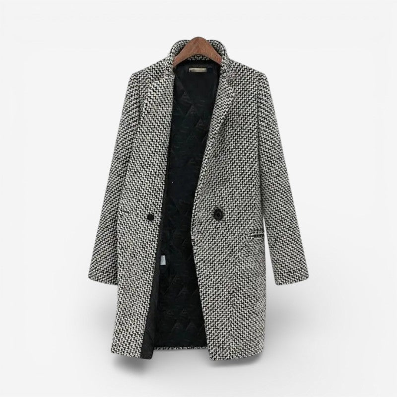 CLARA | Plaid Long Sleeve Jacket With Side Pockets