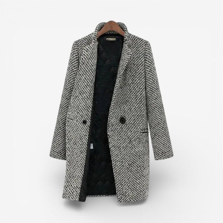 CLARA | Plaid Long Sleeve Jacket With Side Pockets