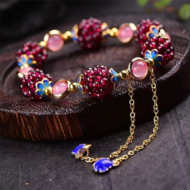 Nerys | Natural Stone Berry Bracelet