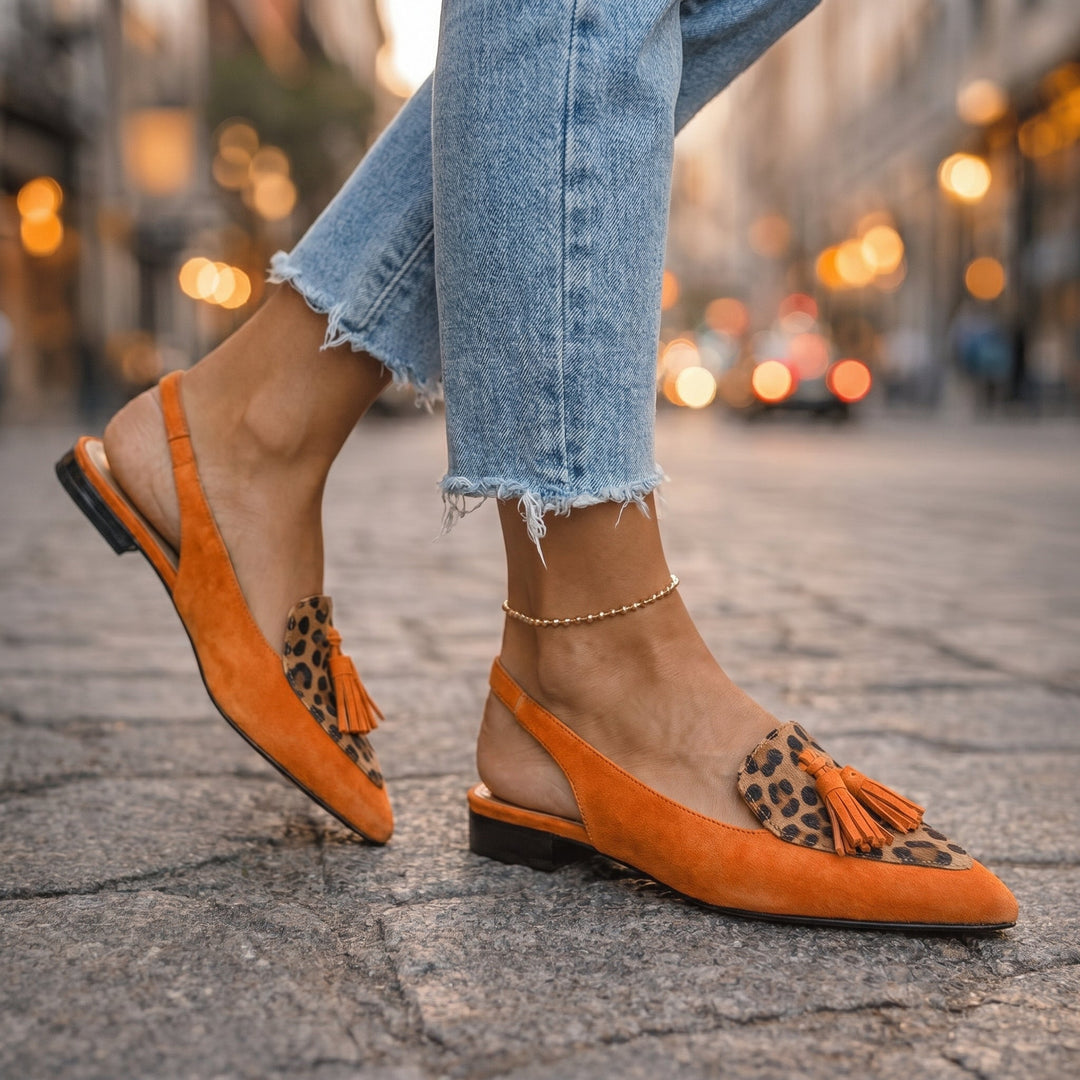 DORIS | TASSEL STRAP FLAT SANDALS