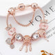 Rosie | Pink Dreamcatcher Bracelet with Silver Charms