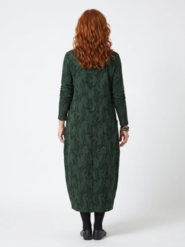 AOIFE | ELEGANT LEAF PRINT MIDI DRESS