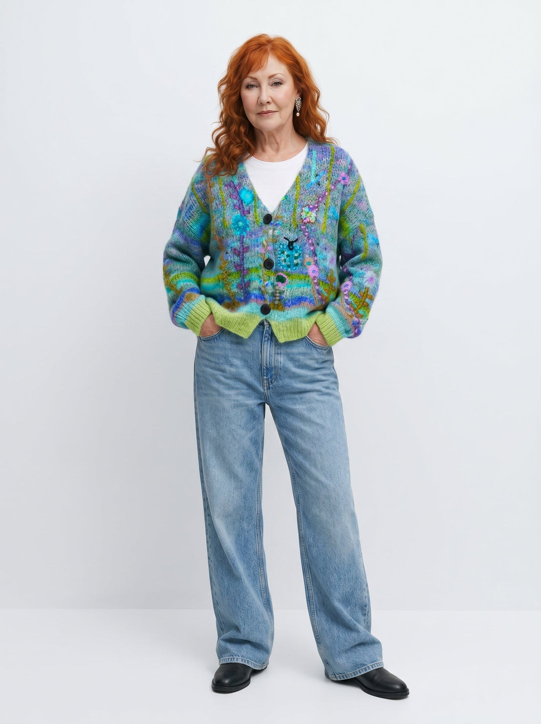 SAOIRSE | SOFT FLORAL KNIT CARDIGAN