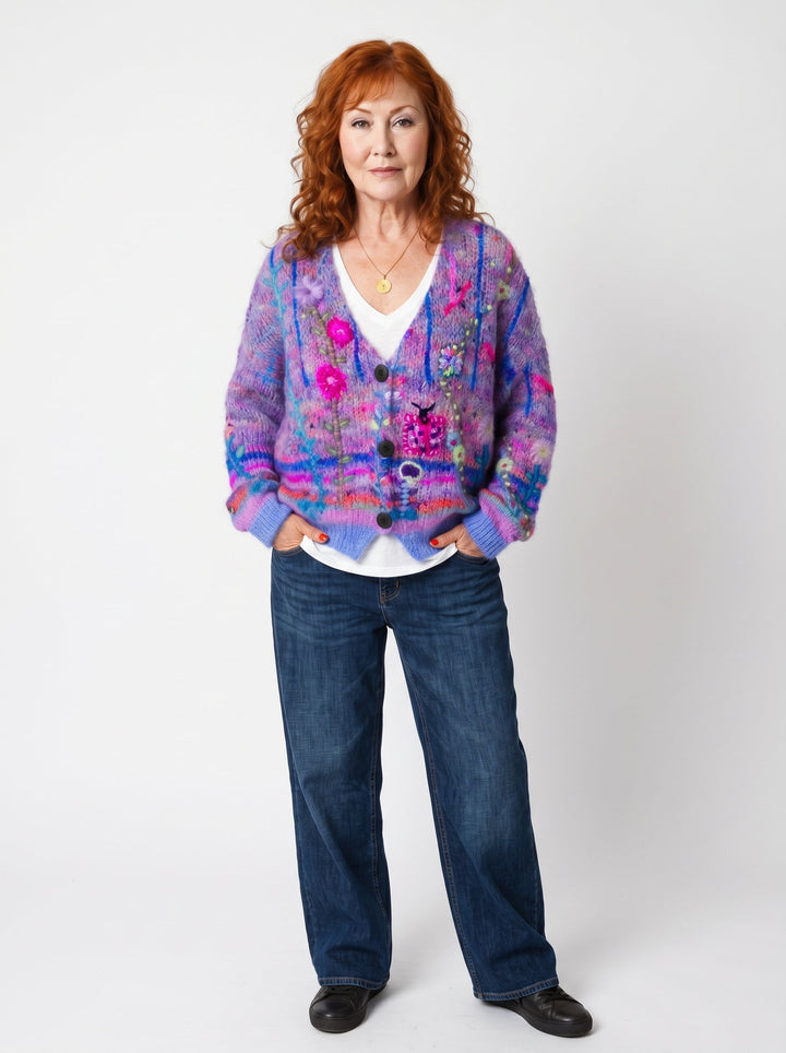 SAOIRSE | SOFT FLORAL KNIT CARDIGAN