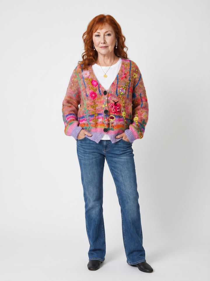 SAOIRSE | SOFT FLORAL KNIT CARDIGAN