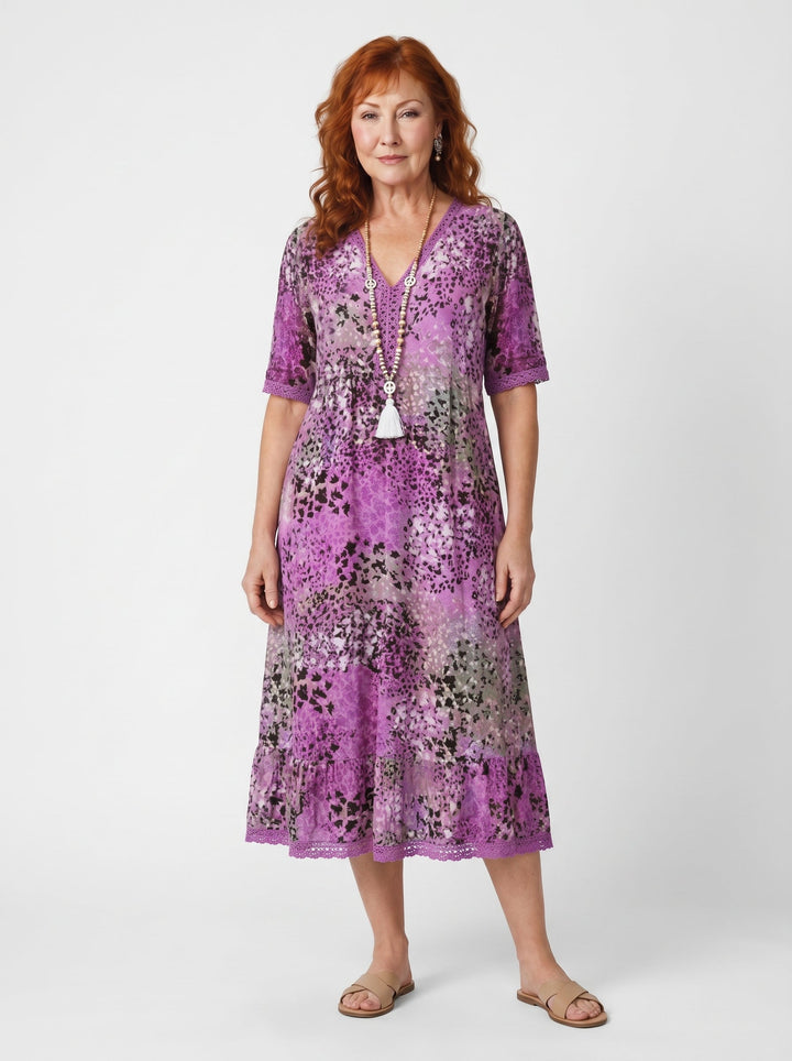 LÍADÁIN | LIGHTWEIGHT PRINTED MIDI DRESS
