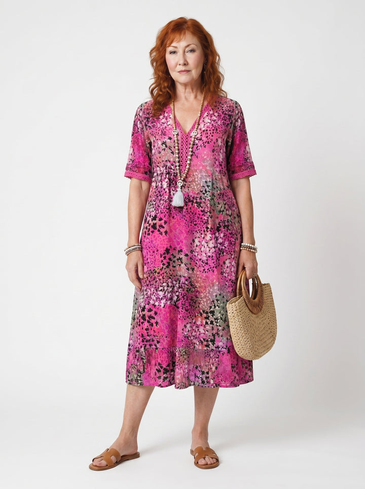 LÍADÁIN | LIGHTWEIGHT PRINTED MIDI DRESS