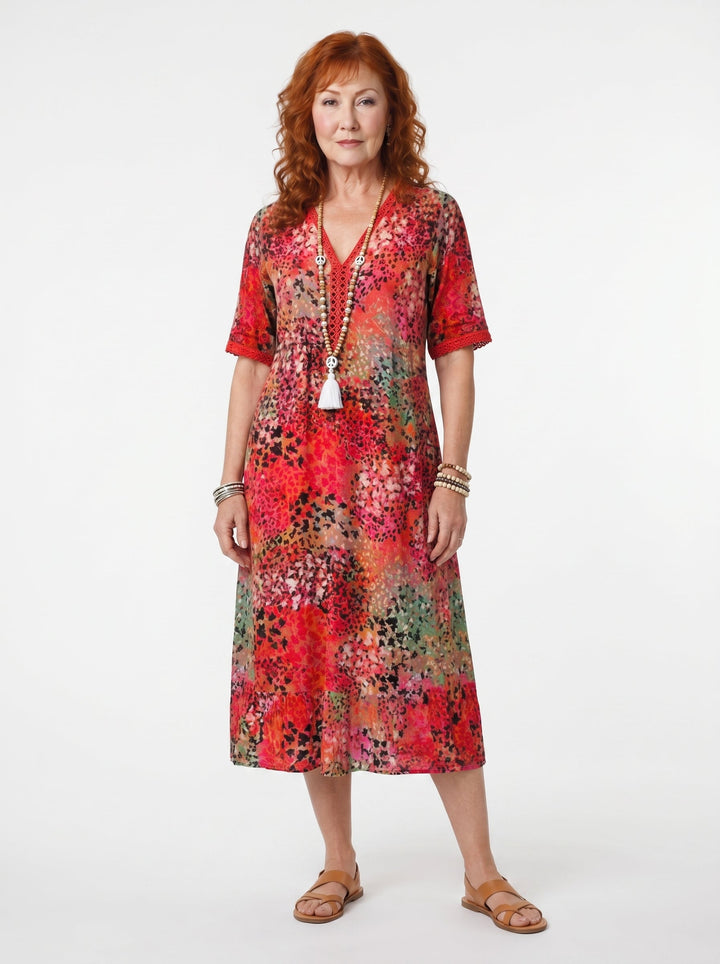 LÍADÁIN | LIGHTWEIGHT PRINTED MIDI DRESS