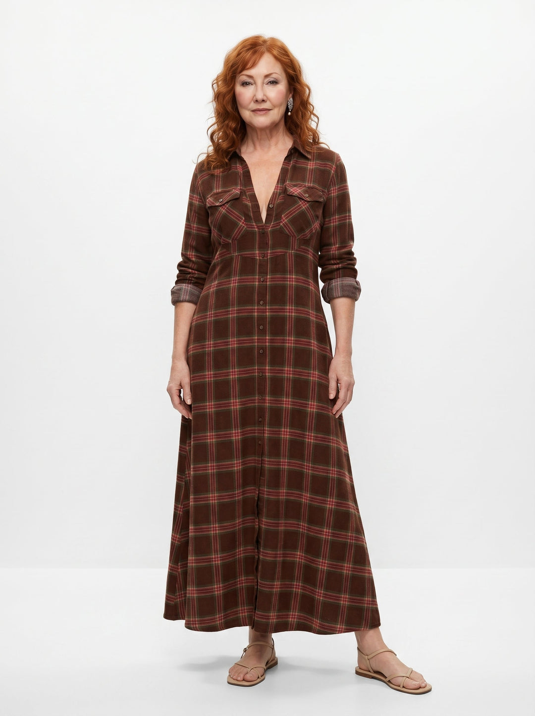 SADHBH | HERITAGE PLAID MAXI DRESS