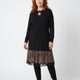 BLÁTHNAID | LEOPARD LACE HEM MIDI DRESS