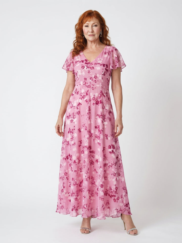 SIOBHÁNNA | LUXE FLORAL TUMMY-CONCEALING MAXI DRESS