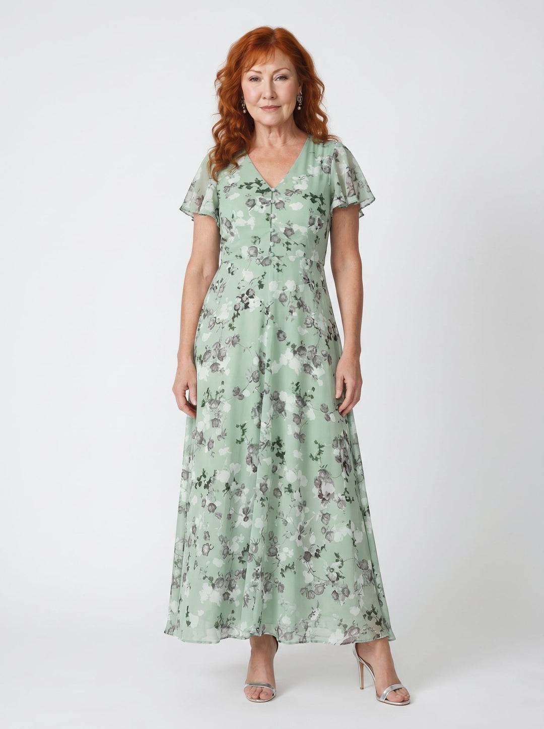 SIOBHÁNNA | LUXE FLORAL TUMMY-CONCEALING MAXI DRESS