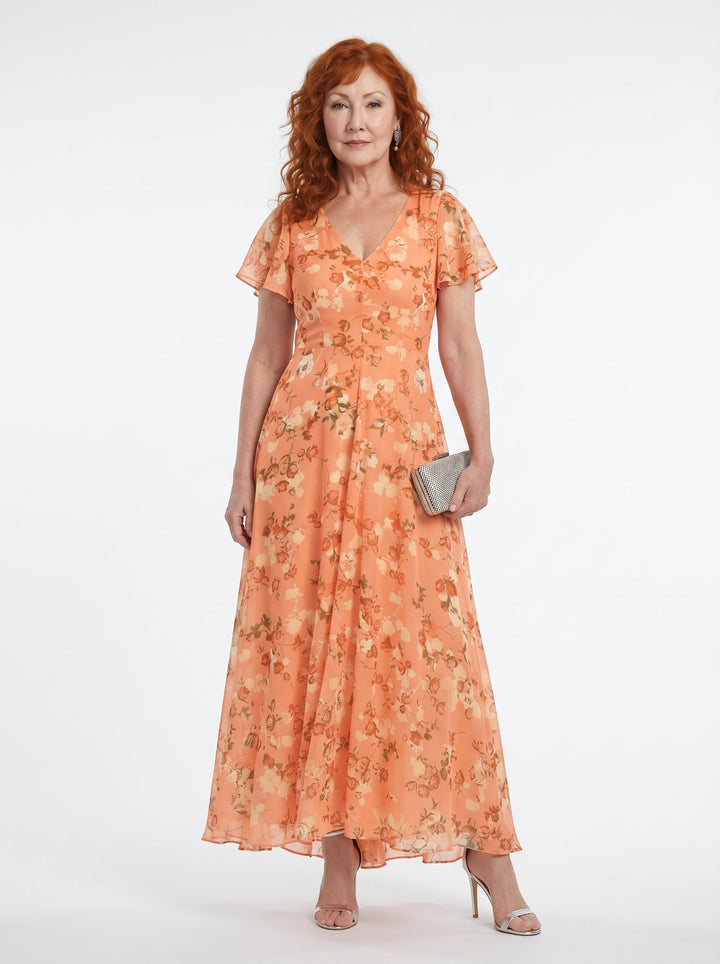 SIOBHÁNNA | LUXE FLORAL TUMMY-CONCEALING MAXI DRESS