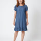 ÉILÍS | CASUAL DENIM-STYLE RUFFLE DRESS