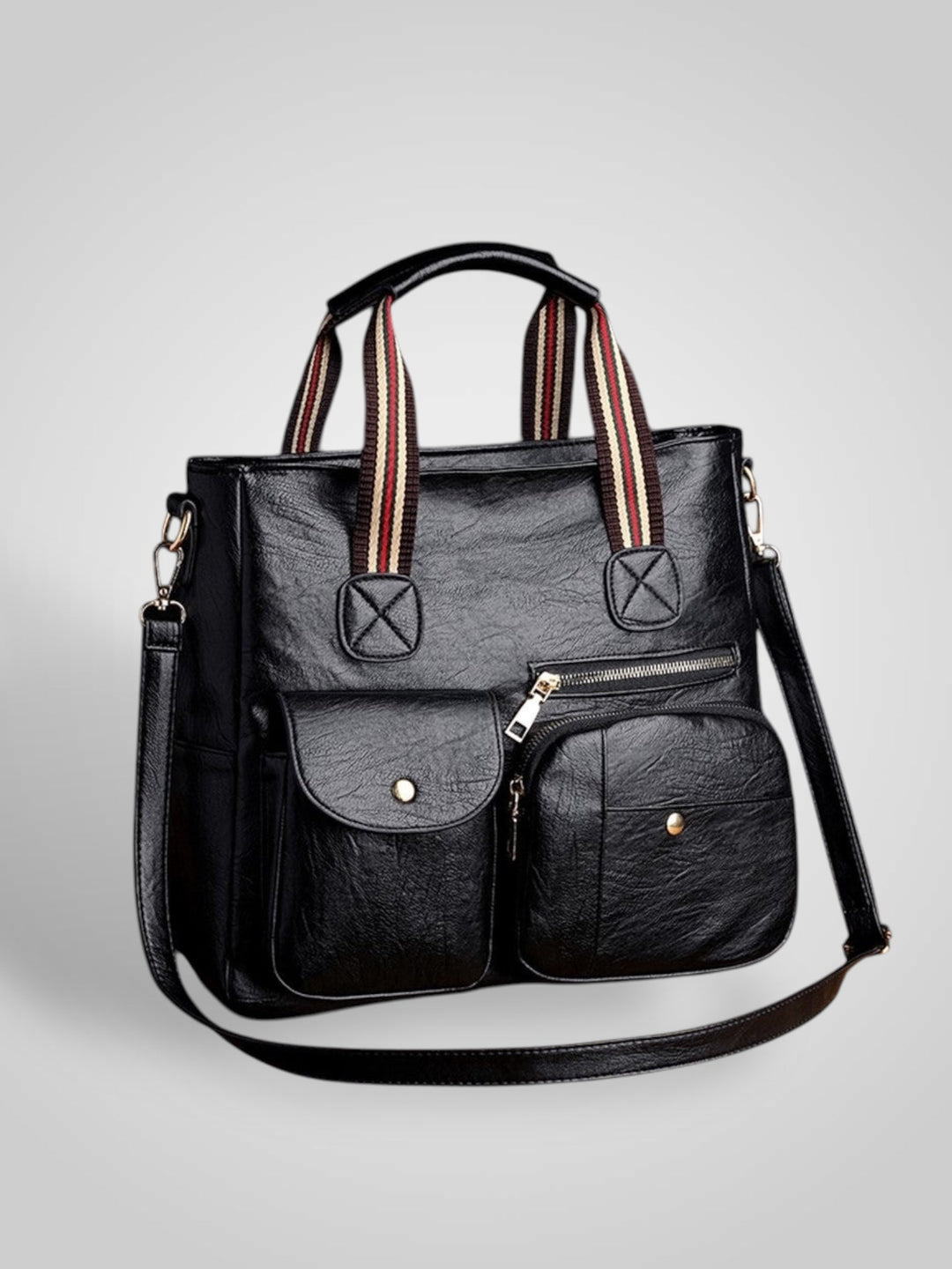 Leather Retro Bag with Removable Straps