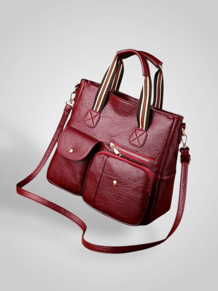 Leather Retro Bag with Removable Straps
