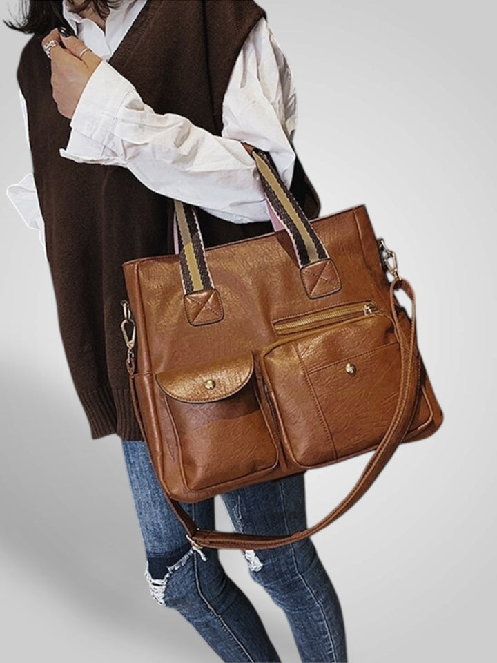 Leather Retro Bag with Removable Straps