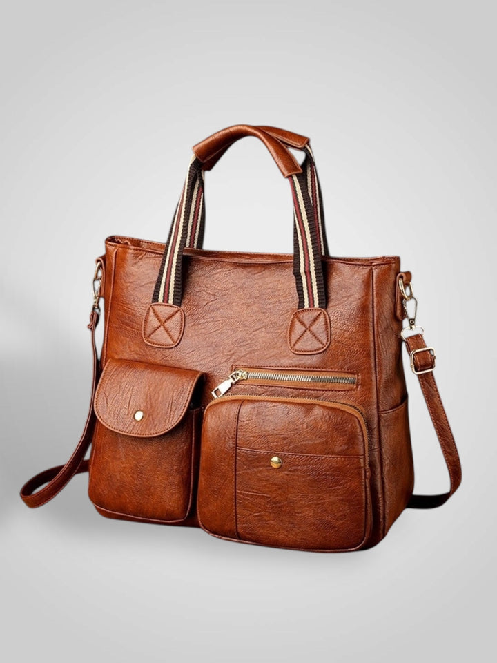 Leather Retro Bag with Removable Straps