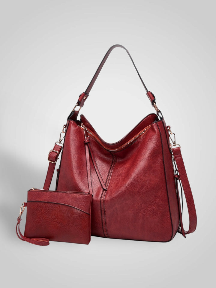 Slouchy Faux Leather Hobo Bag