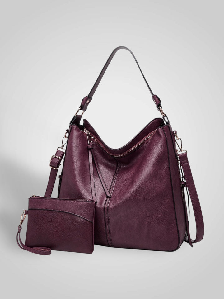 Slouchy Faux Leather Hobo Bag